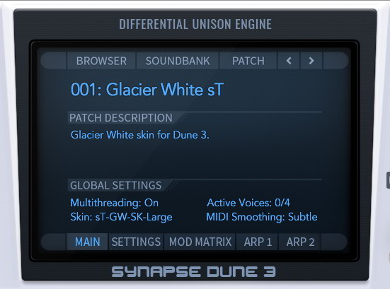 Satyatunes Glacier White for DUNE 3.5 Skin 截图